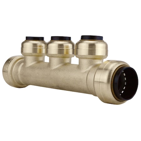 Apollo 3/4 in. x 3/4 in. Brass Push-To-Connect Inlets with 3-Port Open Manifold 1/2 in. Outlets FSBM3PTOV2